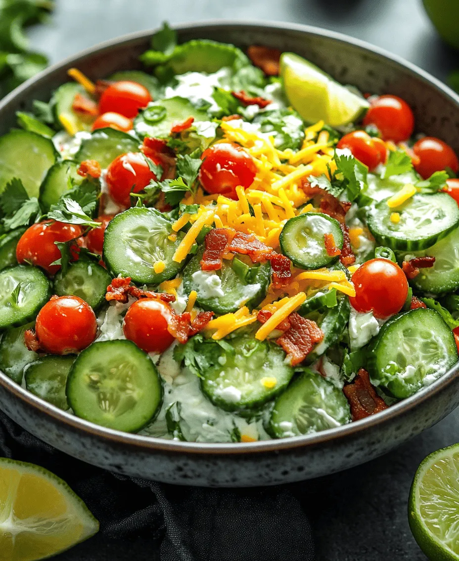 At the heart of this salad are the cucumbers, which serve as the refreshing base. Their high water content not only hydrates but also provides a satisfying crunch that complements the creamy elements of the salad. When selecting cucumbers, look for firm, dark green specimens without blemishes or soft spots. English cucumbers, with their thin skin and fewer seeds, are an excellent choice for this recipe, but standard cucumbers work just as well. The crisp texture of cucumbers acts as a wonderful canvas for the other ingredients, allowing each flavor to shine through.