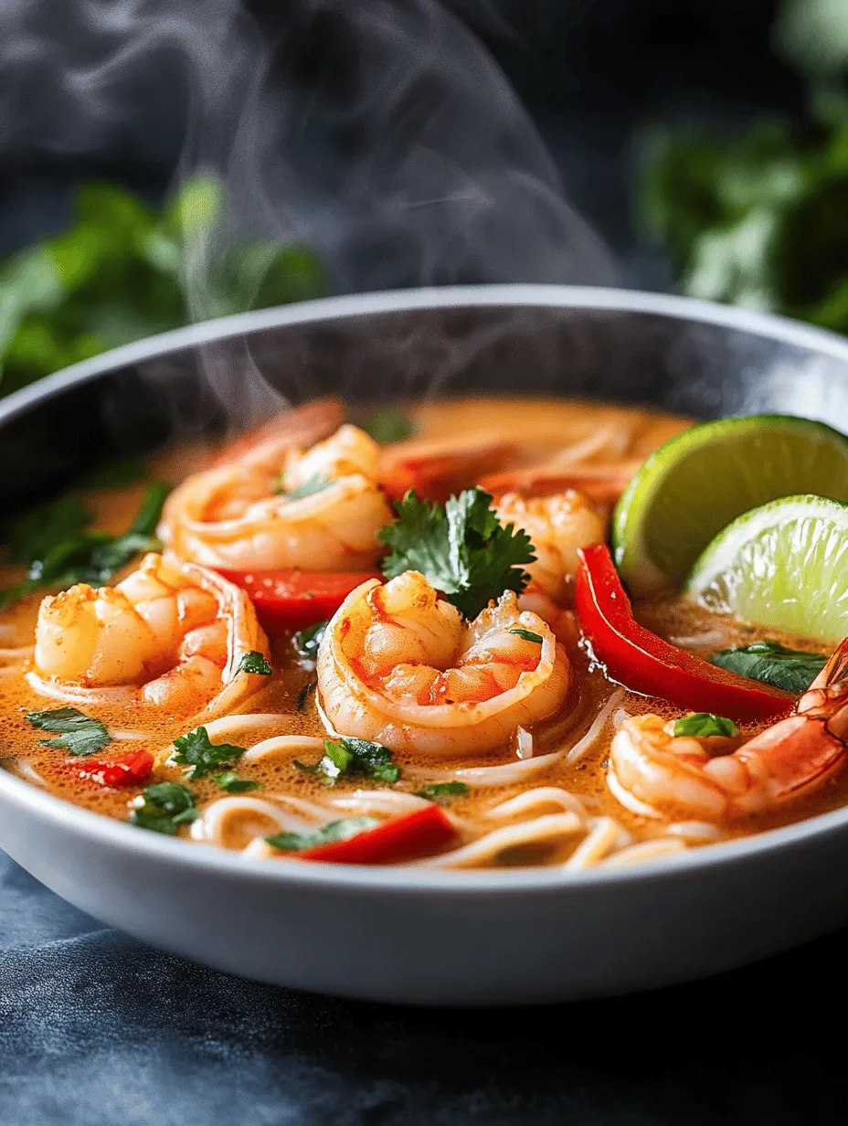 Discover the vibrant flavors of Thailand with this delightful Thai Shrimp Noodle Soup. This dish seamlessly merges succulent shrimp, aromatic herbs, and a creamy coconut broth, creating a comforting meal that is both satisfying and invigorating. Thai Shrimp Noodle Soup is not just a dish; it’s an experience that transports you to bustling Thai markets filled with tantalizing aromas and colorful ingredients. Perfect for a cozy evening at home or for impressing dinner guests, this recipe is simple yet bursting with authenticity.