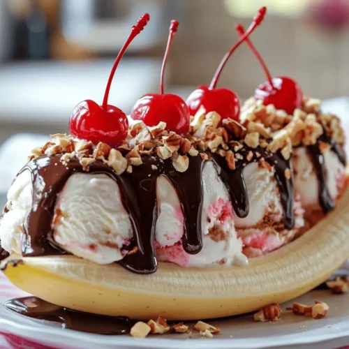 The banana split is more than just a dessert; it’s a delightful experience that transcends generations. This classic treat brings joy to both children and adults alike, becoming a staple at ice cream parlors and family gatherings. Picture this: a ripe banana sliced lengthwise and topped with generous scoops of ice cream, all drizzled with decadent syrups, and finished off with a dollop of whipped cream and a maraschino cherry perched on top. The banana split is a visual feast, bursting with vibrant colors and textures that can inspire creativity and happiness in anyone who lays eyes on it.