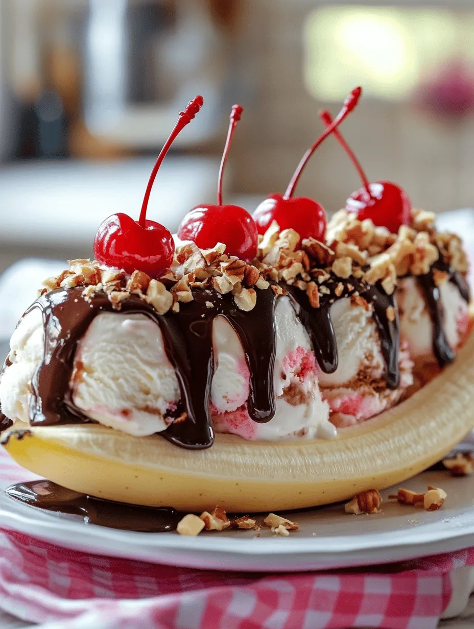 The banana split is more than just a dessert; it’s a delightful experience that transcends generations. This classic treat brings joy to both children and adults alike, becoming a staple at ice cream parlors and family gatherings. Picture this: a ripe banana sliced lengthwise and topped with generous scoops of ice cream, all drizzled with decadent syrups, and finished off with a dollop of whipped cream and a maraschino cherry perched on top. The banana split is a visual feast, bursting with vibrant colors and textures that can inspire creativity and happiness in anyone who lays eyes on it.
