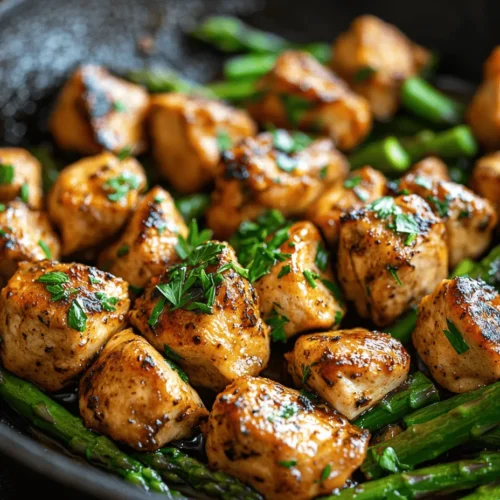 To create a truly mouthwatering dish, it’s essential to understand the role each ingredient plays. The beauty of Garlic Butter Chicken Bites with Asparagus lies in its simplicity, relying on just a few key ingredients that complement each other beautifully. Let’s break down what you’ll need: