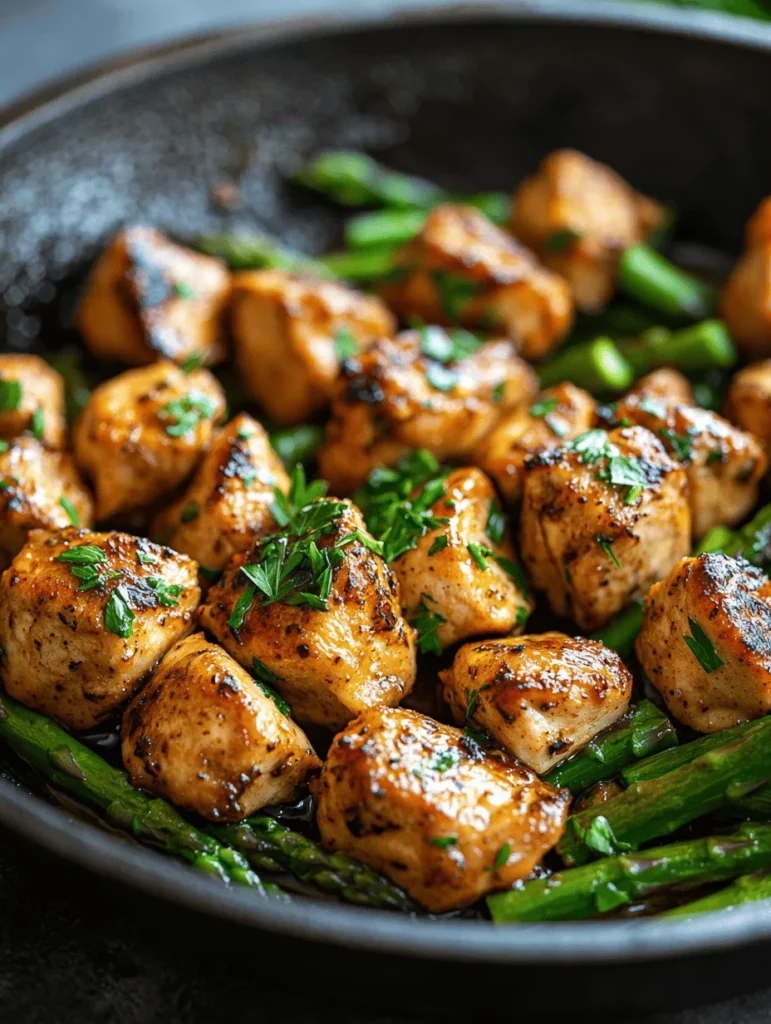 To create a truly mouthwatering dish, it’s essential to understand the role each ingredient plays. The beauty of Garlic Butter Chicken Bites with Asparagus lies in its simplicity, relying on just a few key ingredients that complement each other beautifully. Let’s break down what you’ll need: