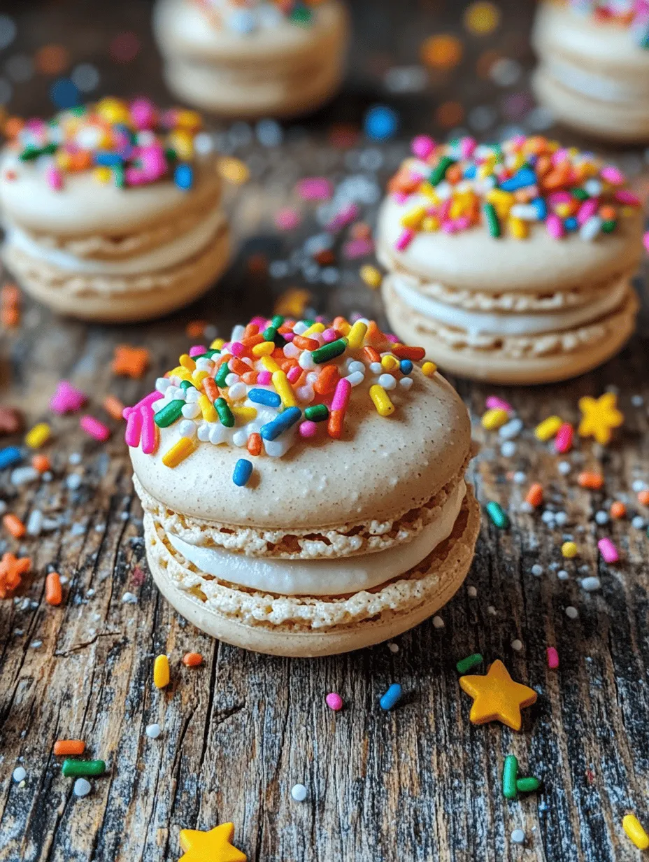 Macarons, the delicate French pastries, have taken the dessert world by storm with their colorful shells and luscious fillings. These delightful confections, made from almond flour, egg whites, and sugar, are not only a feast for the eyes but also a treat for the palate. Their crisp exterior and soft, chewy interior create a unique texture that is simply irresistible. Among the many variations of macarons, Birthday Cake Macarons stand out as a festive and celebratory twist, perfect for any special occasion.