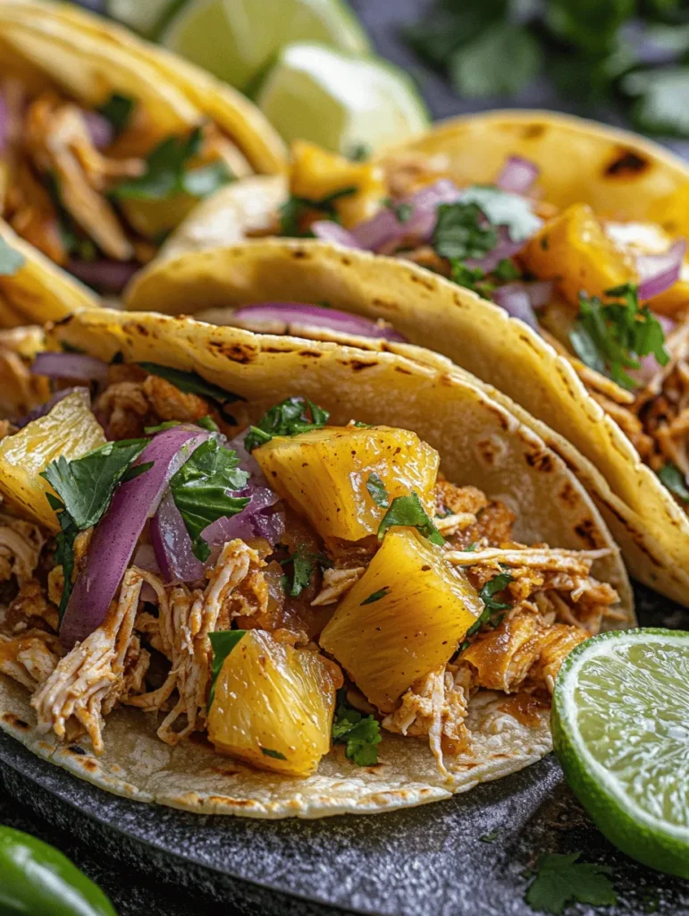 Creating the perfect Pineapple Chicken Tacos begins with selecting high-quality ingredients. Each component plays a vital role in contributing to the overall flavor and texture of the dish. Let’s take a closer look at the essential ingredients that come together to create this tropical taco adventure.