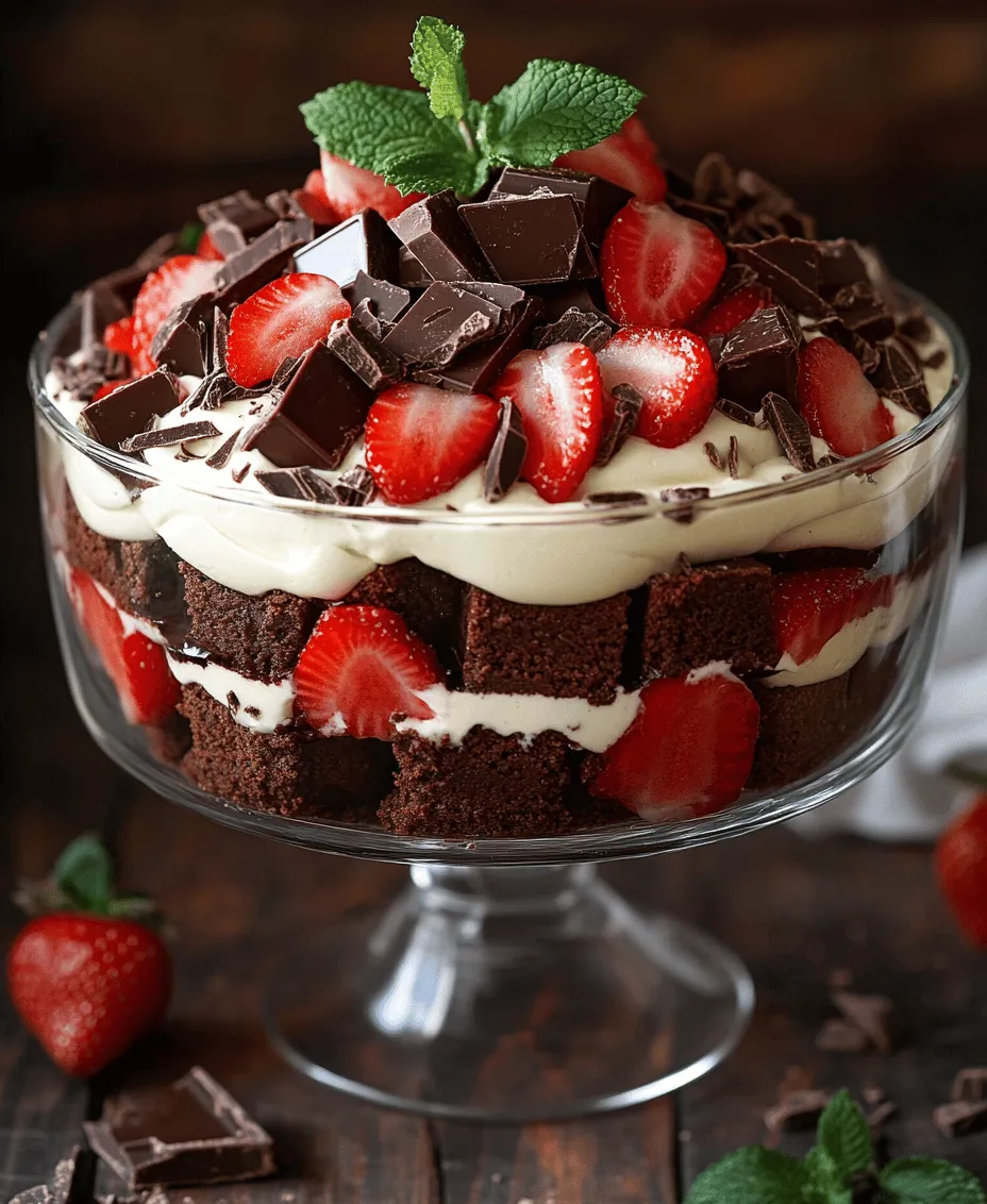 Indulging in a dessert that combines rich chocolate, juicy strawberries, and light whipped cream is a delightful experience that transcends the ordinary. The Strawberry Chocolate Brownie Trifle is a perfect embodiment of this indulgence, making it an irresistible treat for both the eyes and the palate. This decadent dessert is not only a feast for the senses but also a versatile option for various occasions—be it a festive celebration, a casual gathering with friends, or a simple yet luxurious treat at the end of a long day.