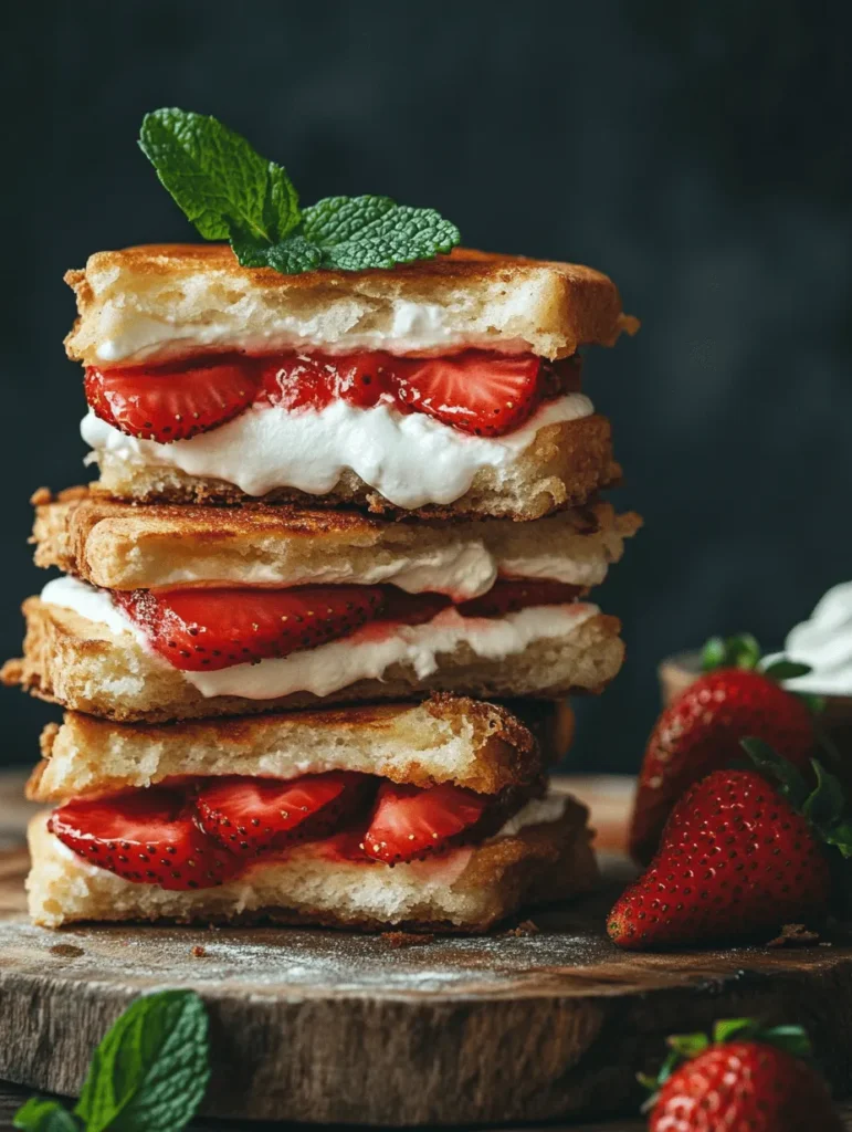 Imagine biting into a warm, crispy exterior that gives way to a luscious, creamy filling—this is the essence of Fried Strawberry Cheesecake Sandwiches Delight. This innovative dessert beautifully marries the classic flavors of strawberry cheesecake with the delightful crunch of fried bread, creating an irresistible treat that is perfect for any occasion. Whether you’re hosting a brunch, planning a gathering, or simply looking to indulge in something sweet, these sandwiches are sure to impress.