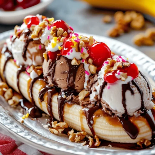 The banana split, a beloved classic dessert, has been a staple in ice cream parlors and family kitchens for generations. Its combination of ripe bananas, creamy ice cream, and a medley of toppings creates a symphony of flavors and textures that tantalize the taste buds. This indulgent treat has a rich history that dates back to the early 1900s, making it not just a dessert but a nostalgic experience for many. As we continue to embrace simplicity in our culinary endeavors, the demand for quick and delightful recipes has surged—especially for those special occasions or everyday moments that deserve a sweet touch.