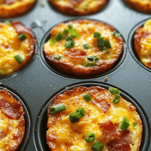 When it comes to crafting the perfect Cheesy Bacon Egg Muffin, the choice of ingredients is paramount. Each component contributes its unique flavor profile and nutritional value, ensuring that your breakfast not only tastes great but also supports your health. Let’s take a closer look at the core ingredients that make these muffins a standout choice.