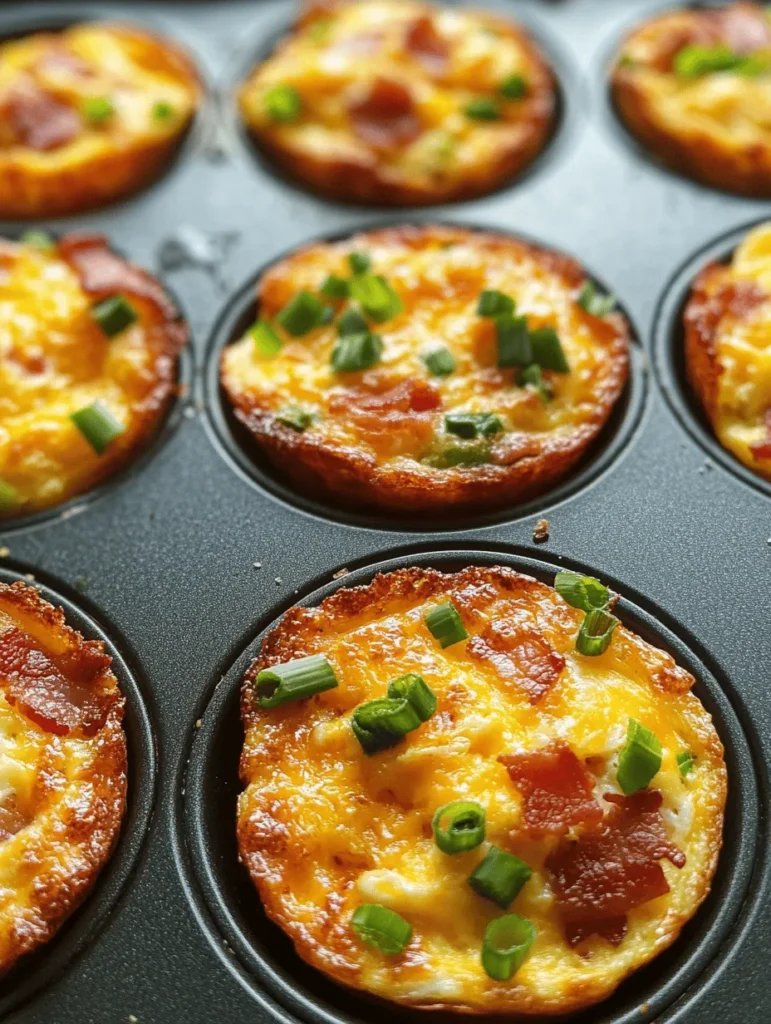 When it comes to crafting the perfect Cheesy Bacon Egg Muffin, the choice of ingredients is paramount. Each component contributes its unique flavor profile and nutritional value, ensuring that your breakfast not only tastes great but also supports your health. Let’s take a closer look at the core ingredients that make these muffins a standout choice.
