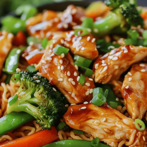 Welcome to a culinary journey that tantalizes the taste buds and satisfies the soul! Today, we will be exploring the delightful dish known as Chicken Teriyaki Noodles. This vibrant meal harmoniously blends the savory flavors of chicken teriyaki with the comforting texture of ramen noodles, creating a dish that is not only delicious but also visually appealing. The combination of tender chicken, fresh vegetables, and a rich, glossy sauce makes this recipe a go-to for family dinners, gatherings with friends, or even a quick weeknight meal.
