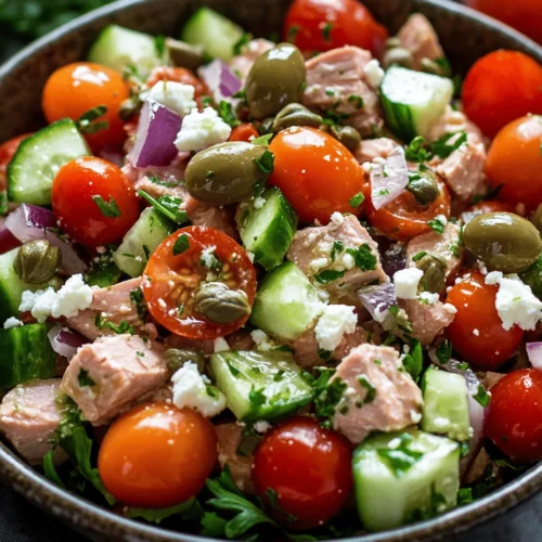 Mediterranean cuisine has gained immense popularity in recent years, captivating food enthusiasts with its vibrant flavors and emphasis on fresh, wholesome ingredients. Known for its health benefits, Mediterranean dishes are often rich in vegetables, whole grains, healthy fats, and lean proteins. The Mediterranean diet has been linked to numerous health advantages, including reduced risk of heart disease, improved brain function, and enhanced overall well-being. One dish that embodies the essence of this culinary tradition is the Mediterranean Tuna Salad.