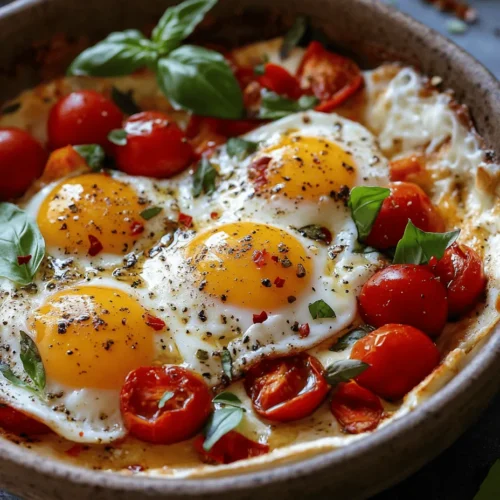 Imagine a dish that effortlessly transports you to sun-soaked shores and vibrant markets of the Mediterranean, all while nourishing your body and delighting your taste buds. Enter Mediterranean Baked Feta Eggs—a culinary gem that combines creamy feta cheese, farm-fresh eggs, and colorful vegetables in a straightforward yet delectable recipe that is perfect for any time of day. This dish is not only simple to prepare but also brimming with health benefits, making it an excellent addition to your breakfast repertoire or a satisfying lunch or dinner option.